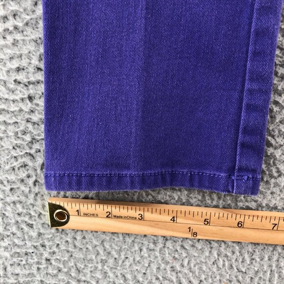 Chicos Jeans Womens 00 US 2 Purple Denim Platinum Ultimate Fit Cropped Stretch* - Picture 11 of 12